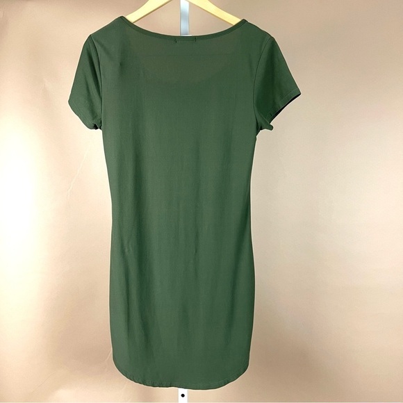 Young USA Size Small Aztec Abstract Artsy Bodycon Boho Dress Bundle Olive Green - Picture 3 of 8